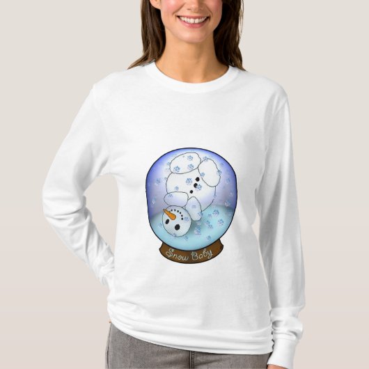 Snowman Snow Wereldbol Baby T-shirt (Voorkant)