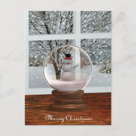 Snowman Snow Wereldbol Briefkaart