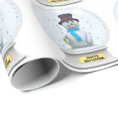 Snowman Snow Wereldbol Cadeaupapier (Rol Hoek)