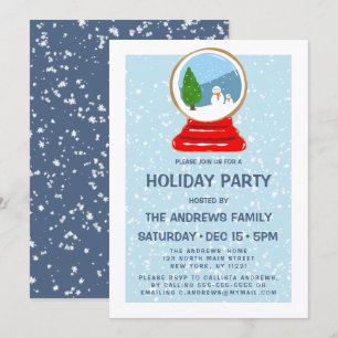 Snowman Snow Wereldbol Cookie Illustration Holiday Kaart