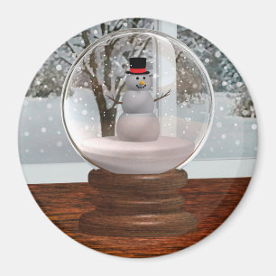 Snowman Snow Wereldbol Magneet
