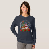 Snowman Snow Wereldbol T-shirt (Voorkant volledig)