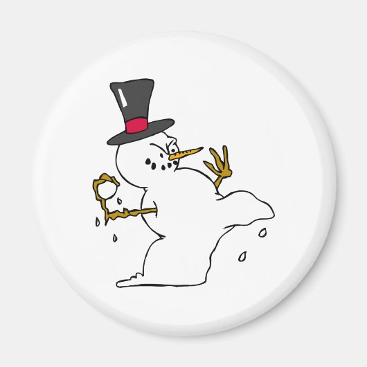 Snowman Snowball Fight Magneet (Voorkant)