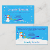 Snowman Snowcone Visitekaartje (Voorkant / Achterkant)