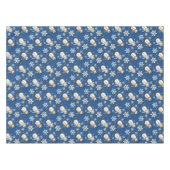Snowman Snowflake Blue Tafelkleed (Voorkant (Horizontaal))