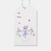 Snowman Snowflake Collector Cadeaulabel (Voorkant)