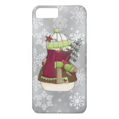 Snowman-snowflake iPhone 7 plus hoesje (Achterkant)