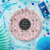 Snowman Snowflake Kerstvakantie gepersonaliseerd Papieren Bordje (Feest)