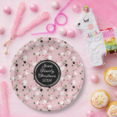 Snowman Snowflake Kerstvakantie gepersonaliseerd Papieren Bordje (Feest)