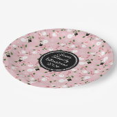 Snowman Snowflake Kerstvakantie gepersonaliseerd Papieren Bordje (Gekanteld)