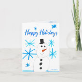 Snowman Snowflake Scene van Ryan Holiday Kaart (Voorkant)