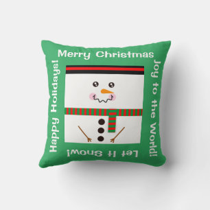 Snowman Snowflake Sierkussen