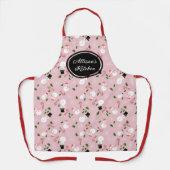 Snowman Snowflake Winter Gepersonaliseerde Xmas Sc Schort (Voorkant)