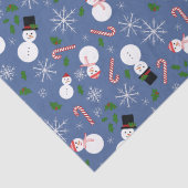 Snowman Snowflake Winter Holiday Tissue Paper Tissuepapier (Detail)