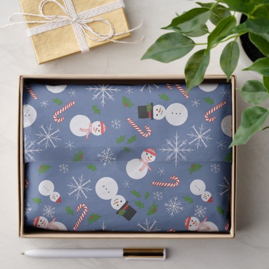 Snowman Snowflake Winter Holiday Tissue Paper Tissuepapier (Geschenk)