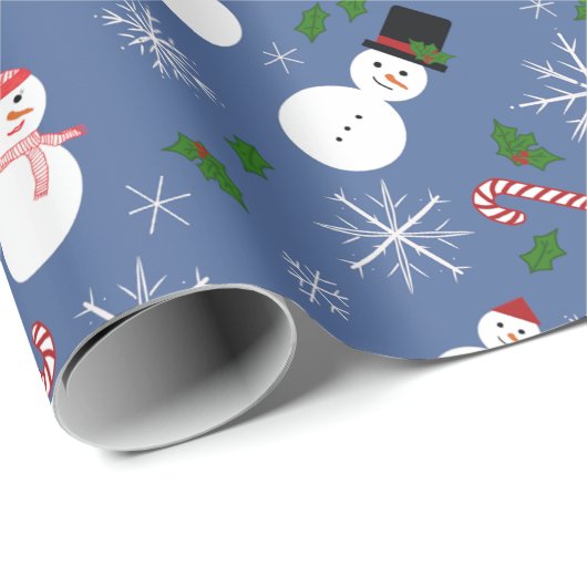 Snowman Snowflake Winter Vakantie Inpakpapier (Rol Hoek)
