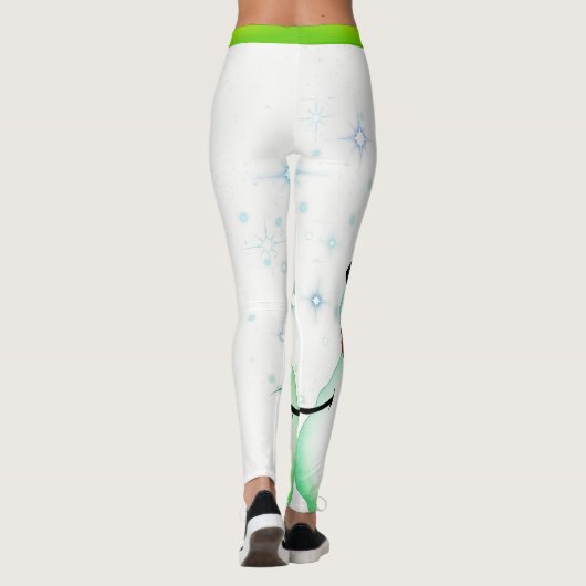 Snowman / Snowflake / Witte Kerstmis - (editable) Leggings (Achterkant)