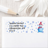 Snowman, Snowflakes, adres kerstmis Etiket (Insitu)