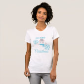Snowman Snowflakes Character Cute Merry Kerstmis T-shirt (Voorkant volledig)