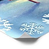 SNOWMAN, SNOWFLAKES EN SLED DOOR SHARON SHARPE POSTER (Hoek)