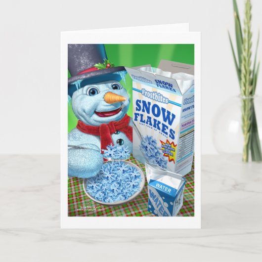 Snowman_Snowflakes Feestdagen Kaart (Voorkant)