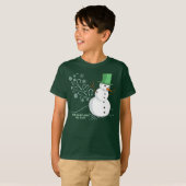 Snowman Snowflakes Funny Cartoon T-shirt (Voorkant volledig)