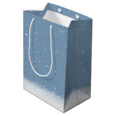 Snowman Snowflakes Medium Gift Bag Cadeauzakje (Achterkant Gekanteld)