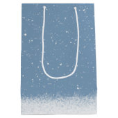 Snowman Snowflakes Medium Gift Bag Medium Cadeauzakje (Achterkant)