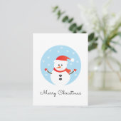 Snowman Snowflakes, met prettige kerst Briefkaart (Staand voorkant)