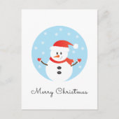 Snowman Snowflakes, met prettige kerst Briefkaart (Voorkant)