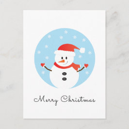 Snowman Snowflakes, met prettige kerst Briefkaart