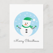 Snowman Snowflakes, met prettige kerst Briefkaart (Voorkant)