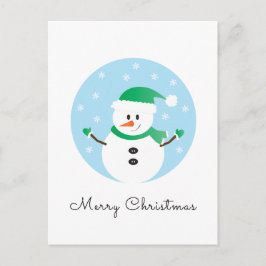 Snowman Snowflakes, met prettige kerst Briefkaart