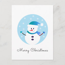 Snowman Snowflakes, met prettige kerst Briefkaart