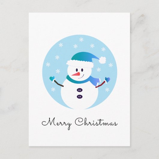 Snowman Snowflakes, met prettige kerst Briefkaart (Voorkant)