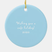 Snowman Snowflakes, met prettige kerst Keramisch Ornament (Achterkant)