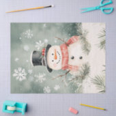 Snowman Snowflakes Spruce Springs Decoupage Tissuepapier (Craft)