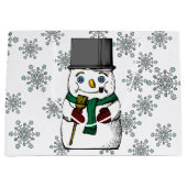  Snowman Snowflakes Winter Feestdagen Groot Cadeauzakje (Voorkant)