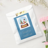 Snowman Snowglobe Greetings Bedankzakje (Gezegeld)