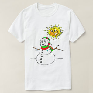 Snowman Snowman zeggen Vaarwel Winter T-shirt