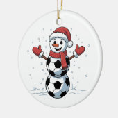 Snowman Soccer Christmas Santa Baseball Sport Keramisch Ornament (Links)