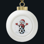 Snowman Soccer Christmas Santa Baseball Sport Keramische Bal Ornament<br><div class="desc">Voetbal Sneeuwman Xmas,  Grappig football Sneeuwman,  Kerst 2025 Voetbal Design,  Sport thema vakantie,  Feestelijke voetballen,  Kerstmis voor football liefhebbers,  Kerst Sneeuwman Graphic,  Winter voetbal plezier,  Kerst voetbal humor,  Vakantie voetbal stijl</div>