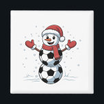 Snowman Soccer Christmas Santa Baseball Sport Magneet<br><div class="desc">Voetbal Sneeuwman Xmas,  Grappig football Sneeuwman,  Kerst 2025 Voetbal Design,  Sport thema vakantie,  Feestelijke voetballen,  Kerstmis voor football liefhebbers,  Kerst Sneeuwman Graphic,  Winter voetbal plezier,  Kerst voetbal humor,  Vakantie voetbal stijl</div>