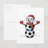 Snowman Soccer Christmas Santa Baseball Sport Uitnodiging Briefkaart (Voorkant / Achterkant)