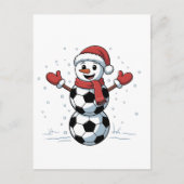 Snowman Soccer Christmas Santa Baseball Sport Uitnodiging Briefkaart (Voorkant)