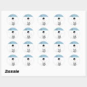 Snowman Soccer Gift Label (Vel)