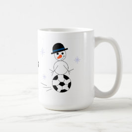 Snowman Soccer Player Koffiemok