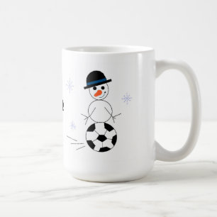 Snowman Soccer Player Koffiemok