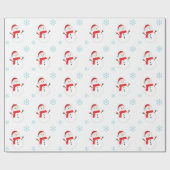 SNOWMAN sock for warm decor Christmas Cadeaupapier (Vlak)