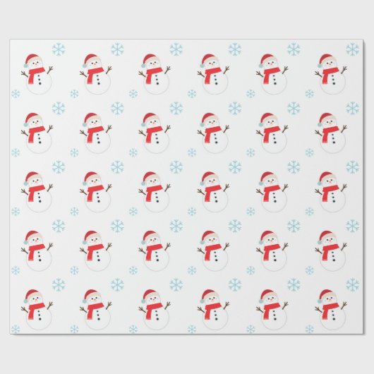 SNOWMAN sock for warm decor Christmas Cadeaupapier (Vlak)